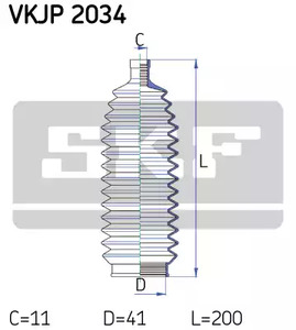 Фото 1 VKJP2034 SKF Пыльник рулевой рейки